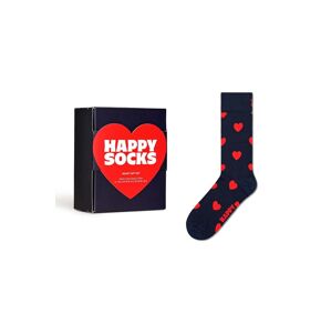 Ponožky Happy Socks Gift Box Heart tmavomodrá barva
