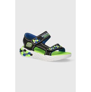 Dětské sandály Skechers MEGA-SPLASH 2.0 CUBOSHORE černá barva