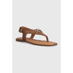 Kožené sandály Barbour Vivienne dámské, hnědá barva, LFO0682TA52