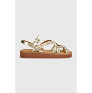 Sandály See by Chloé Sansa dámské, zlatá barva, na platformě, SB42051B