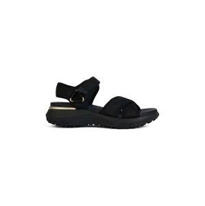 Sandály Geox D SORAPIS + GRIP dámské, černá barva, na platformě, D45TBA 01511 C9999