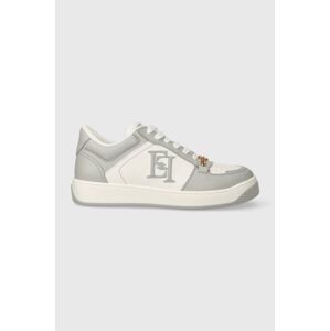 Kožené sneakers boty Elisabetta Franchi šedá barva, SA54G41E2