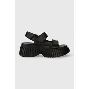 Kožené sandály Camper BCN dámské, černá barva, na platformě, K201511.005