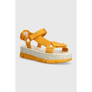 Sandály Camper Oruga Up dámské, oranžová barva, K200851.021