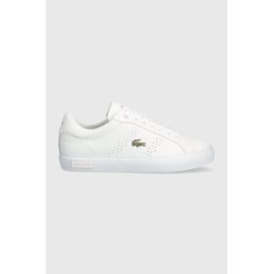 Kožené sneakers boty Lacoste Powercourt 2.0 Leather bílá barva, 47SFA0072