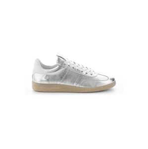 Kožené sneakers boty Kennel & Schmenger Crack stříbrná barva, 31-21500