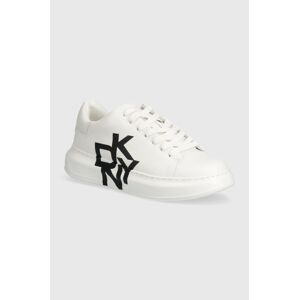 Kožené sneakers boty Dkny Keira bílá barva, K1408368