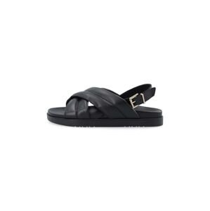 Kožené sandály Bianco BIASILJE dámské, černá barva, 11201355