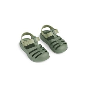 Dětské sandály Liewood Beau Sandals zelená barva