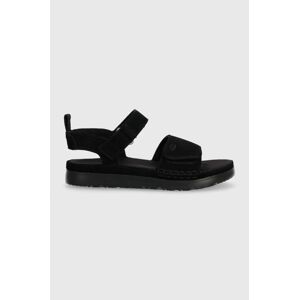 Dětské semišové sandály UGG GOLDENSTAR černá barva
