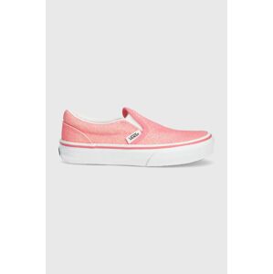 Dětské tenisky Vans UY Classic Slip-On růžová barva