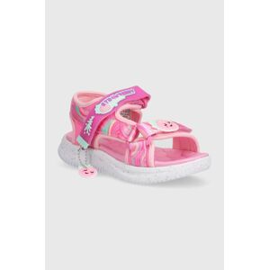 Dětské sandály Skechers JUMPSTERS SANDAL SPLASHERZ růžová barva