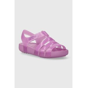 Dětské sandály Crocs ISABELLA JELLY SANDAL fialová barva
