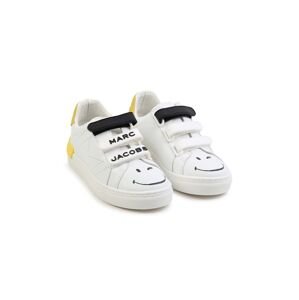 Dětské kožené sneakers boty Marc Jacobs x Smiley bílá barva