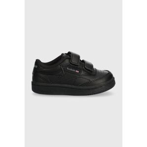 Dětské kožené sneakers boty Reebok Classic CLUB C černá barva, 100075006