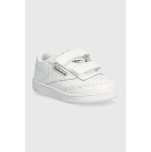 Dětské kožené sneakers boty Reebok Classic CLUB C bílá barva, 100075007