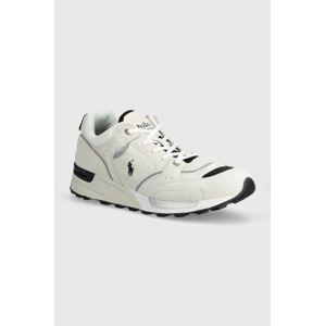 Semišové sneakers boty Polo Ralph Lauren Trackstr 200 bílá barva, 809931255001