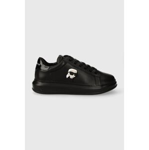 Kožené sneakers boty Karl Lagerfeld KAPRI MENS černá barva, KL52530N