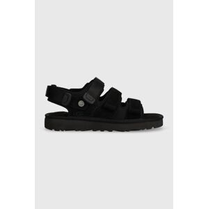 Semišové sandály UGG Goldencoast Multistrap pánské, černá barva, 1153095