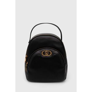 Kožený batoh Liu Jo dámský, černá barva, malý, hladký