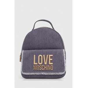 Bavlněný batoh Love Moschino fialová barva, s aplikací