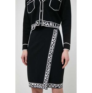 Sukně Karl Lagerfeld černá barva, mini
