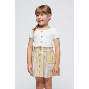 Dětská sukně Mayoral žlutá barva, mini, áčková