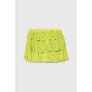 Dětská sukně Pinko Up zelená barva, mini, áčková