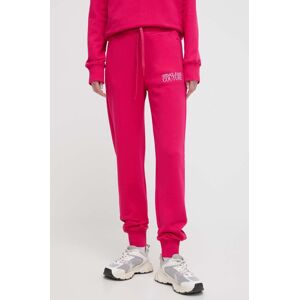 Tepláky Versace Jeans Couture růžová barva, s aplikací, 76HAAT01 CF01T