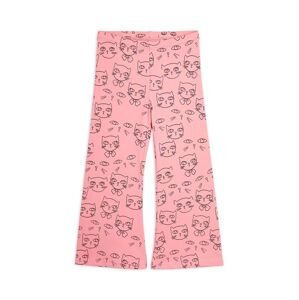 Dětské kalhoty Mini Rodini Cathlethes růžová barva, vzorované