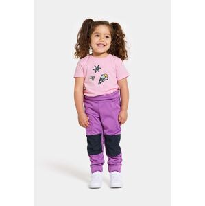 Dětské kalhoty Didriksons LÖVET KIDS PANT 8 fialová barva