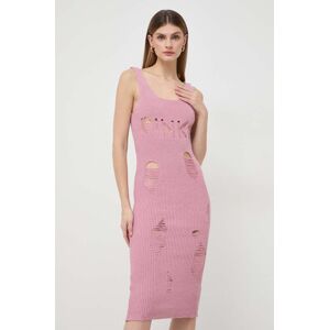 Šaty Pinko růžová barva, midi, 103176.A1OG