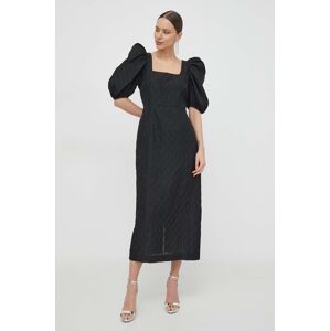 Šaty Custommade Janessa černá barva, midi, 999355401