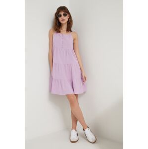 Šaty Roxy fialová barva, mini, ERJWD03784