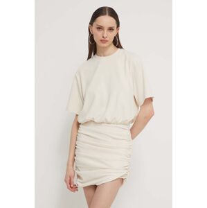 Šaty Abercrombie & Fitch béžová barva, mini, oversize