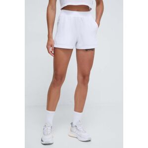 Tréninkové šortky Calvin Klein Performance bílá barva, hladké, medium waist