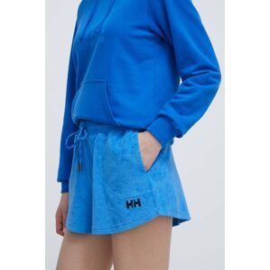 Bavlněné šortky Helly Hansen hladké, high waist, 34454