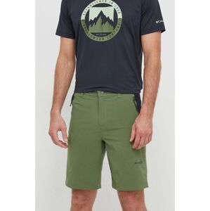 Outdoorové šortky Columbia Triple Canyon II zelená barva, 2071973