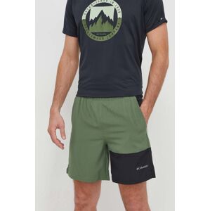 Outdoorové šortky Columbia Hike zelená barva, 2072004