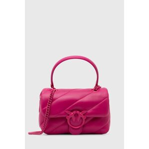 Kožená kabelka Pinko růžová barva, 100039.A1JO
