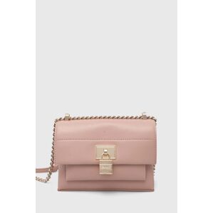 Kožená kabelka Dkny růžová barva, R41ERC64