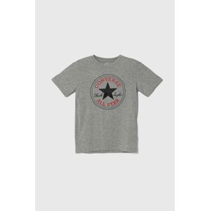 Dětské tričko Converse šedá barva, s potiskem