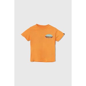 Dětské bavlněné tričko Quiksilver TROPICALFADEBOY oranžová barva, s potiskem