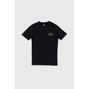 Dětské bavlněné tričko Quiksilver TRADESMITHYTH černá barva, s potiskem