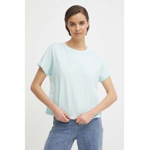 Bavlněné tričko Pepe Jeans LIU tyrkysová barva, PL505832