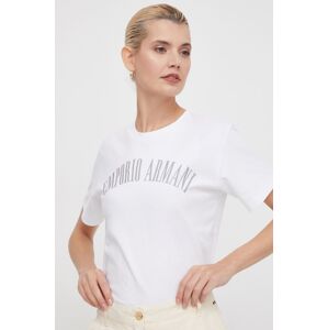Bavlněné tričko Emporio Armani bílá barva, 3D2T7S 2JIDZ