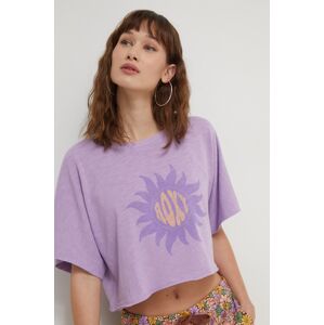 Tričko Roxy fialová barva, ERJZT05673