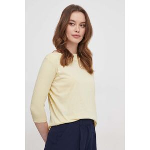 Tričko Sisley žlutá barva