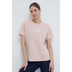 Bavlněné tričko Ellesse růžová barva
