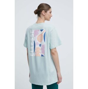 Bavlněné tričko Ellesse tyrkysová barva